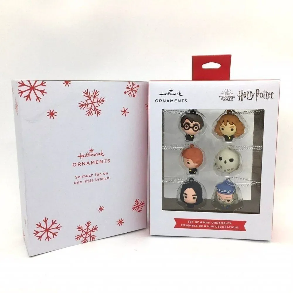 Hallmark Harry Potter Wizarding World Set of 6 Mini Ornaments 2021 New